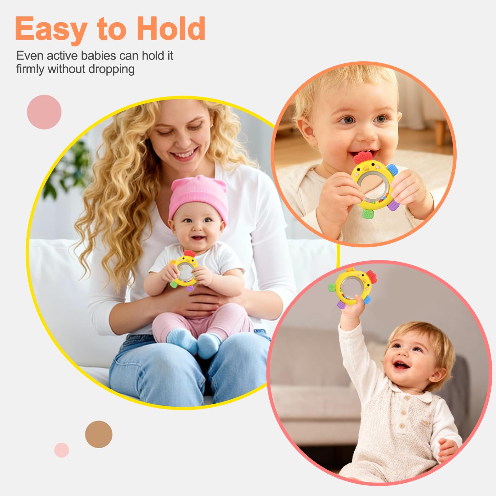 SPICE PAWS teether suitable for 0-6 months and beyond.