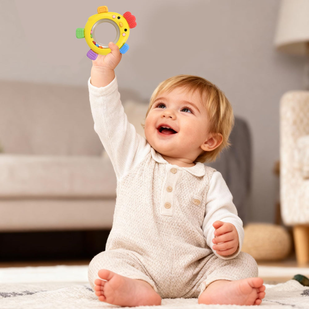 SPICE PAWS teether with freezer-safe cooling for extra relief.