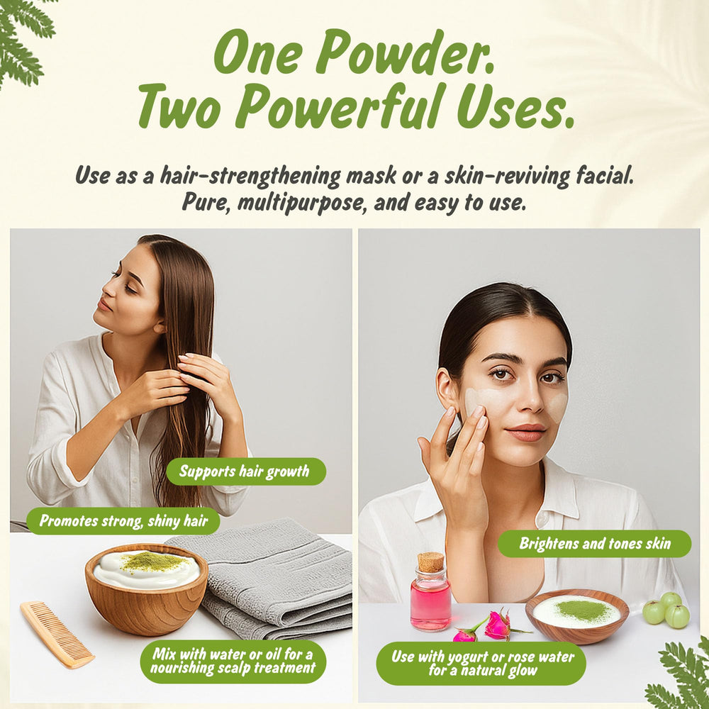 Amla Powder added to a smoothie for a versatile boost