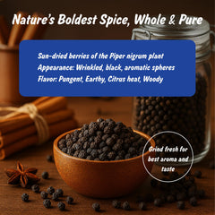 Spice Profile peppercorns in grinder for aromatic grinding