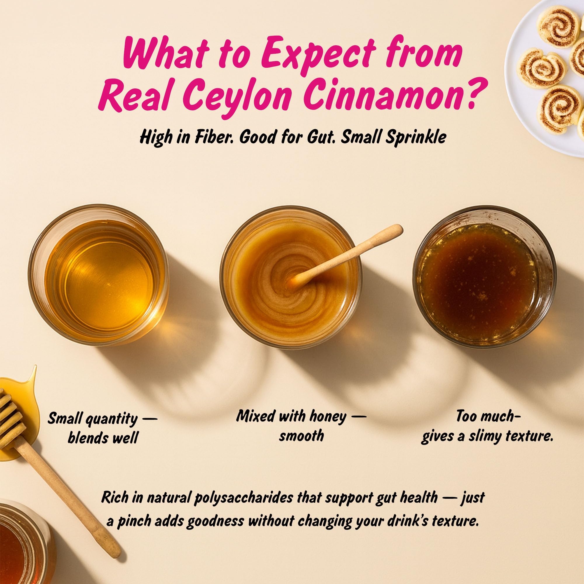 Spice Profile Ceylon cinnamon powder in a dish boosts curries and pastries.