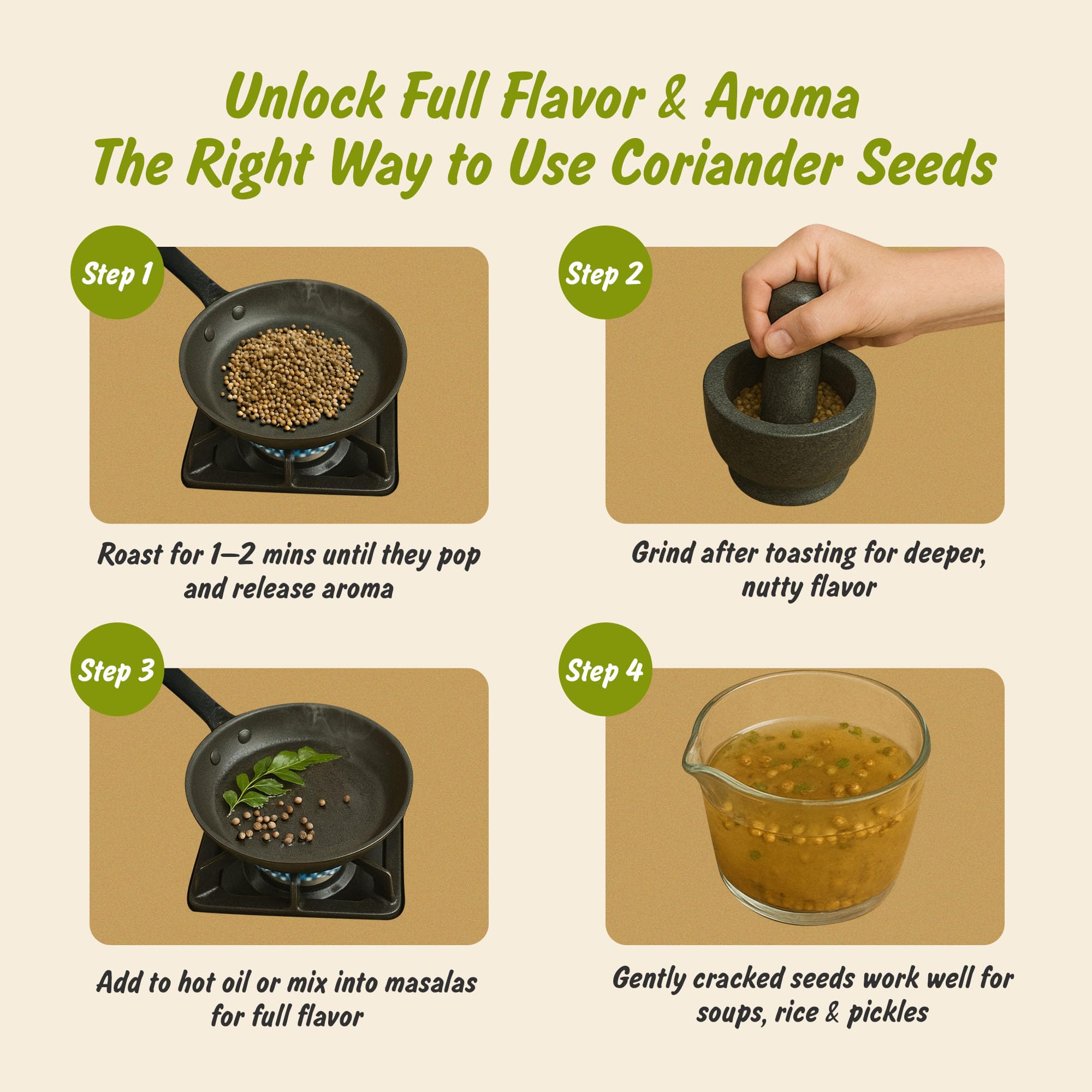 Spice Profile coriander seeds hand-picked look suggests careful selection.