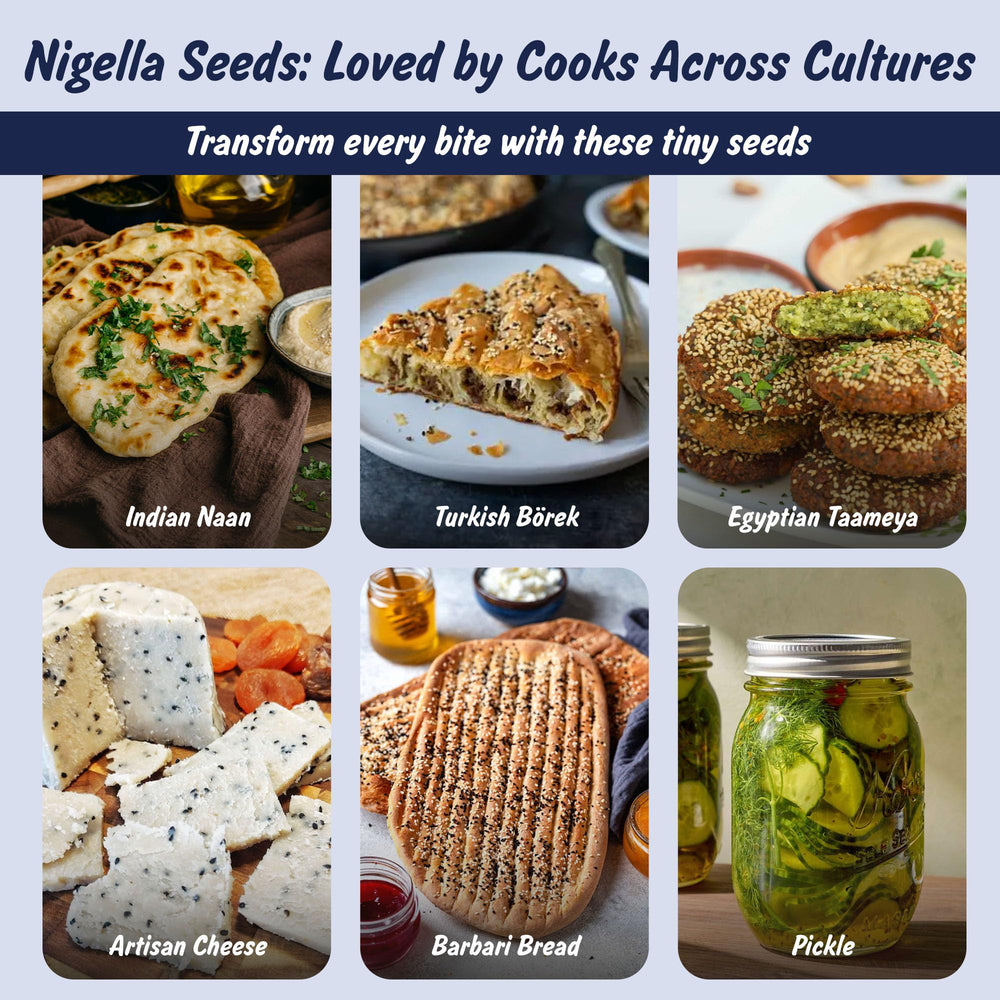 Spice Profile Nigella seeds steam sterilized label indicates purity.