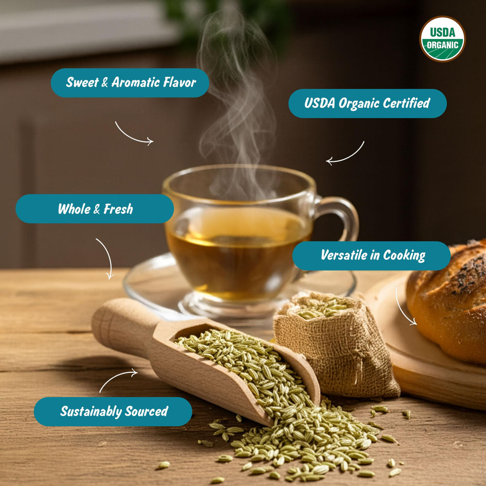 Spice Profile saunf aroma closeup shows sweet licorice notes for cooking