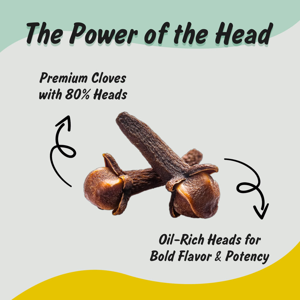 Spice Profile organic whole cloves closeup highlight premium bud quality.