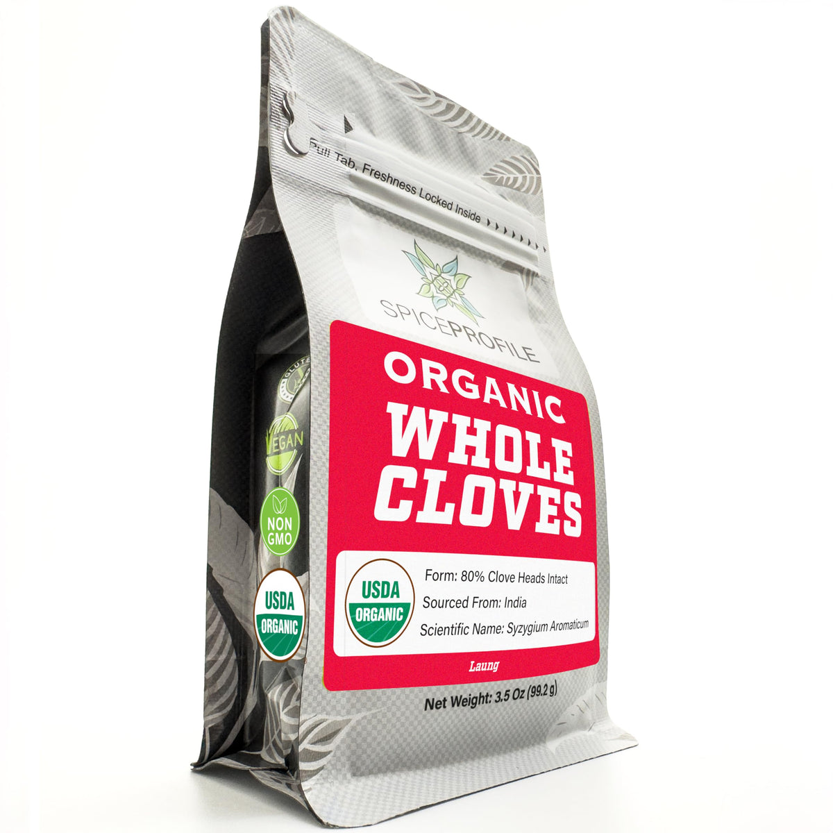 Spice Profile whole cloves in a resealable 3-5oz pouch ready for daily cooking.