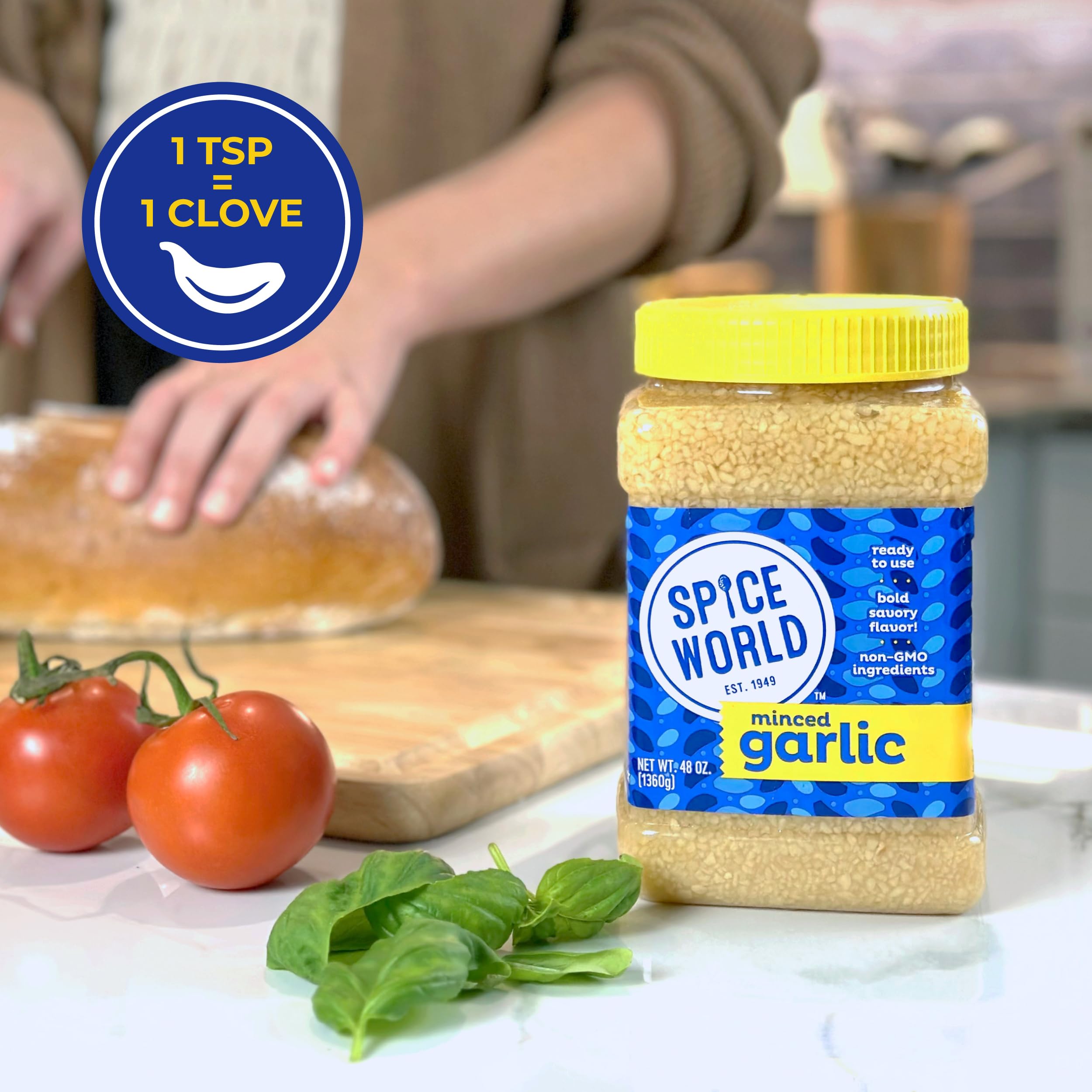 Spice World Minced Garlic added to a marinade for extra depth of flavor.