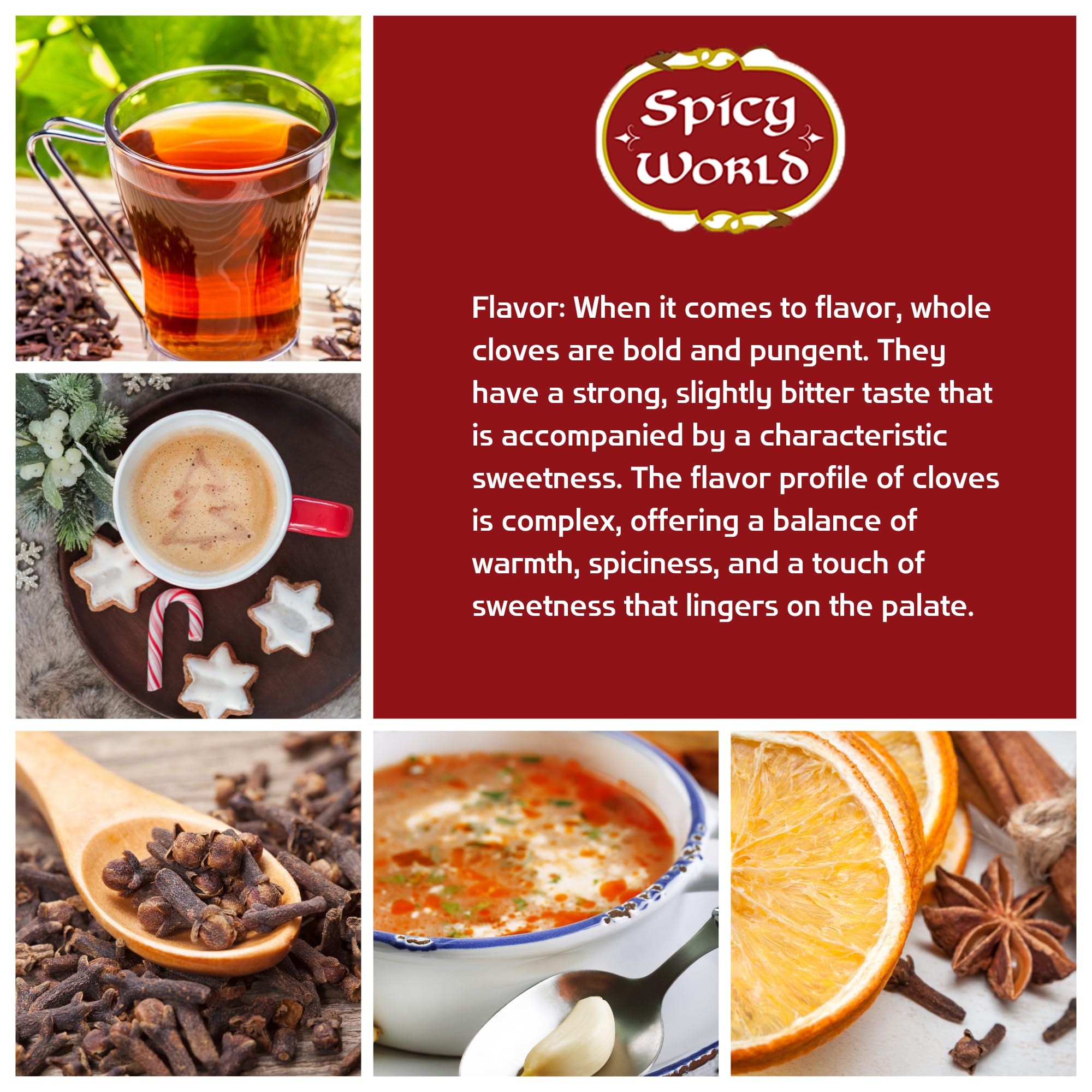 Spicy World clove tea boosts comforting rituals and relaxation.