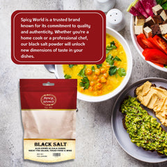 Spicy World Kala Namak sprinkled on fruit for tangy notes.