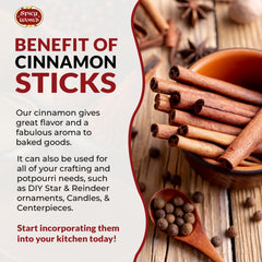 Spicy World cinnamon sticks perfect for tea and hot beverages.