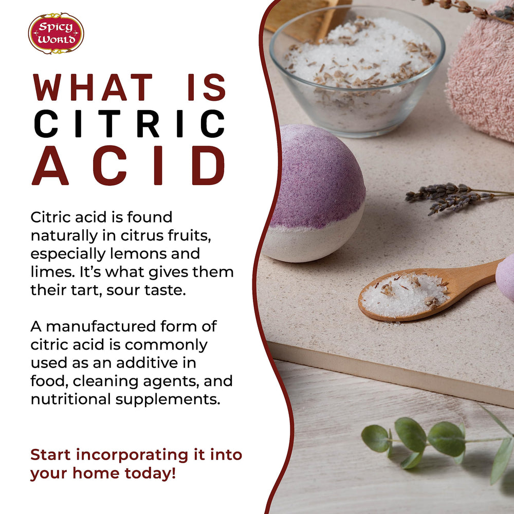Spicy World citric acid 2lb for canning and preservation, enhancing natural flavors