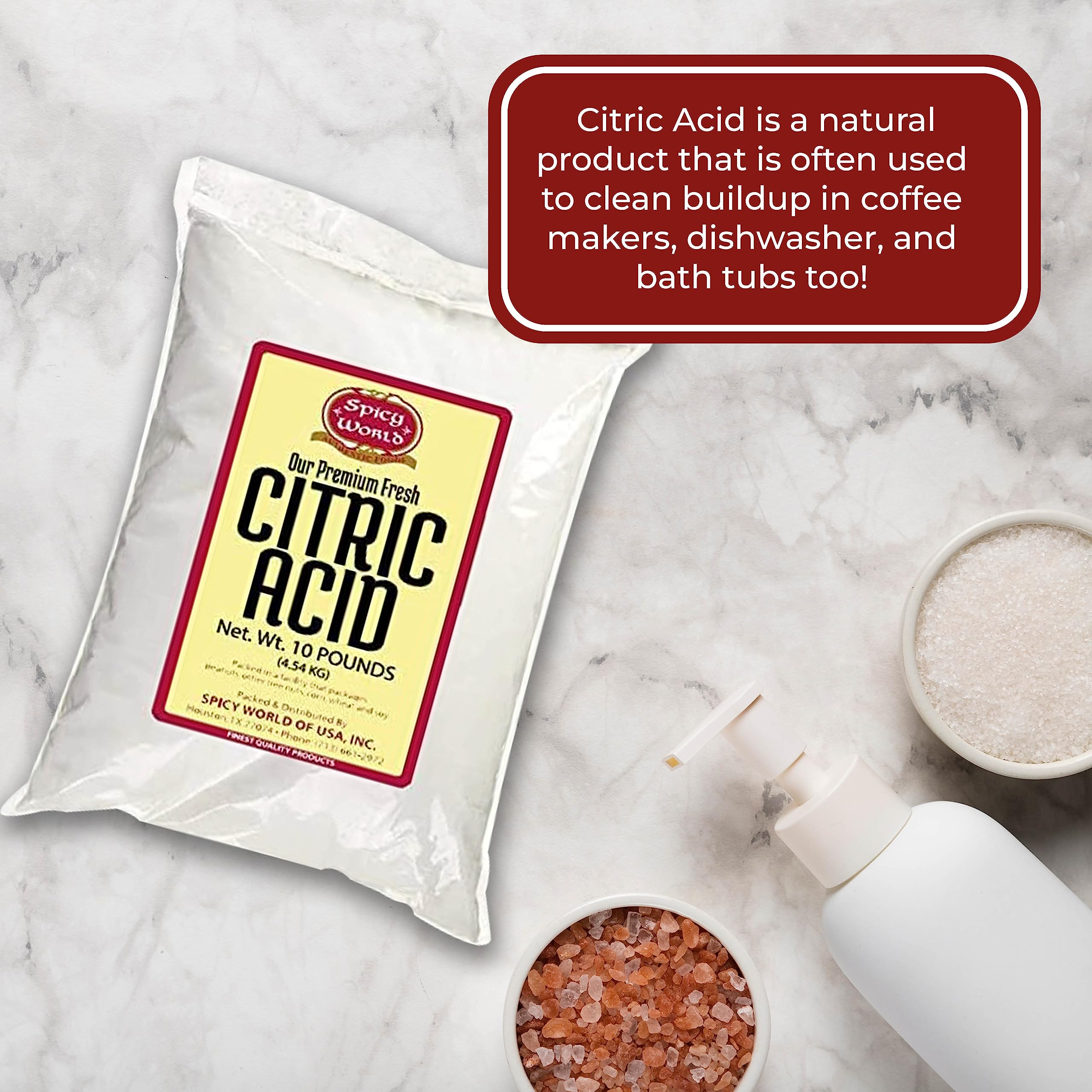 Fine granular texture of Spicy World citric acid for easy dissolving