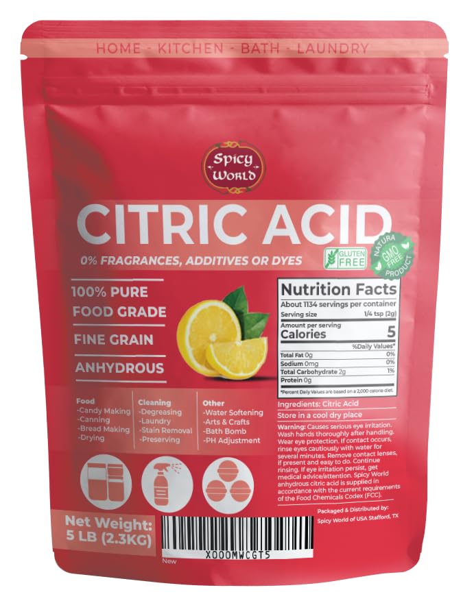 Spicy World citric acid powder, fine granules for recipes and preservation