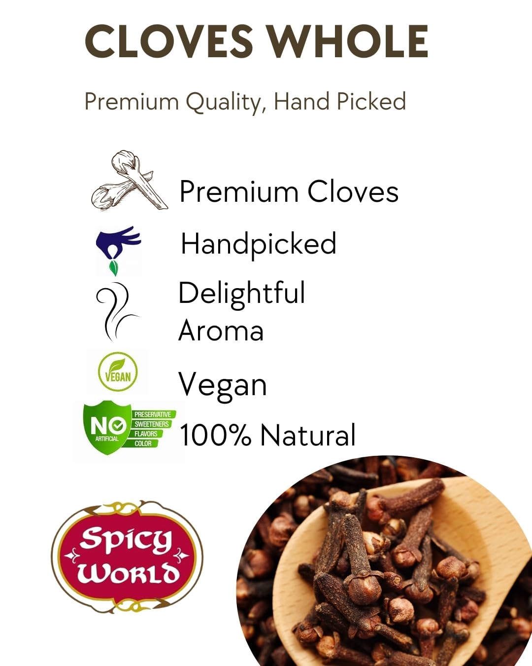 Spicy World cloves for tea brings warm spice to hot water.
