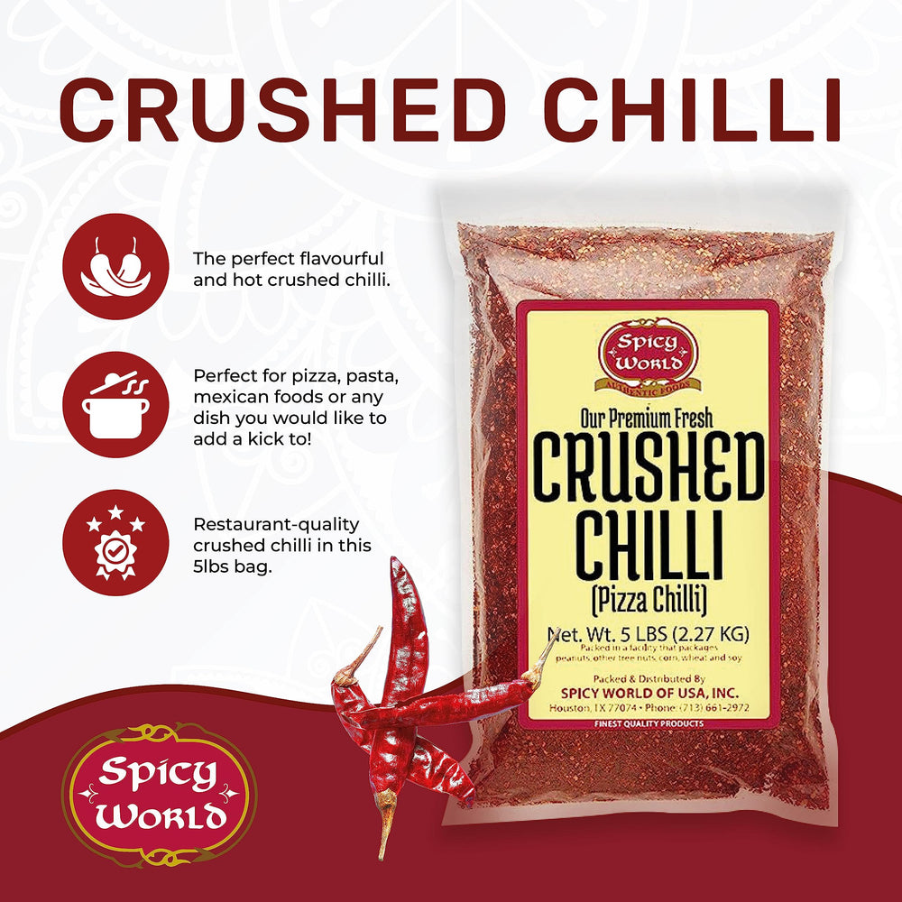 Spicy World crushed red pepper pizza toppings deliver bold heat and flavor