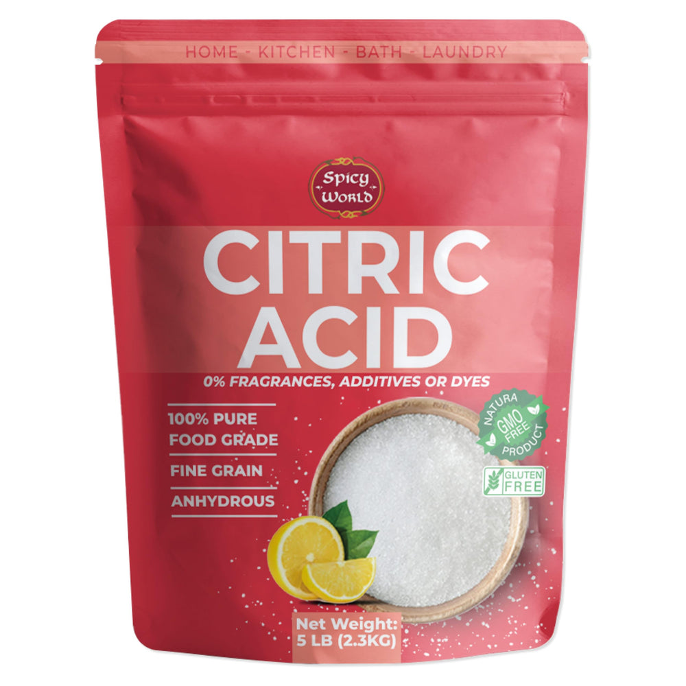 Spicy World citric acid for dishwasher descaling and mineral stain removal