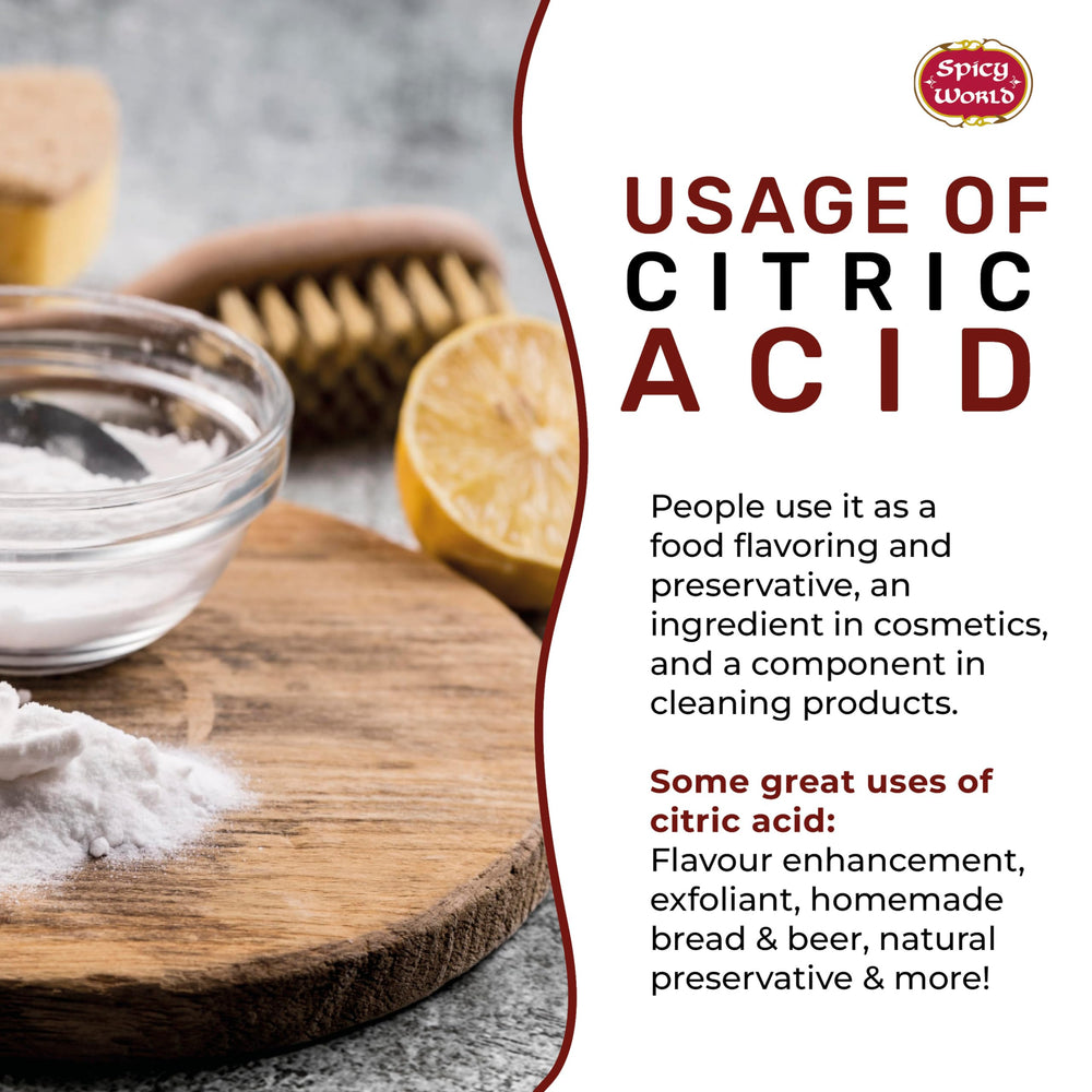 Spicy World food-grade citric acid supports dairy, candy, and bread recipes