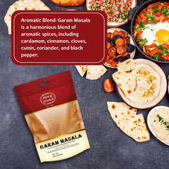 Ingredients display highlighting cardamom, cloves, and cinnamon within Spicy World blend.