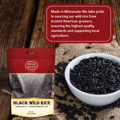 Spicy World Minnesota-grown Wild Rice bag emphasizes easy storage and resealability