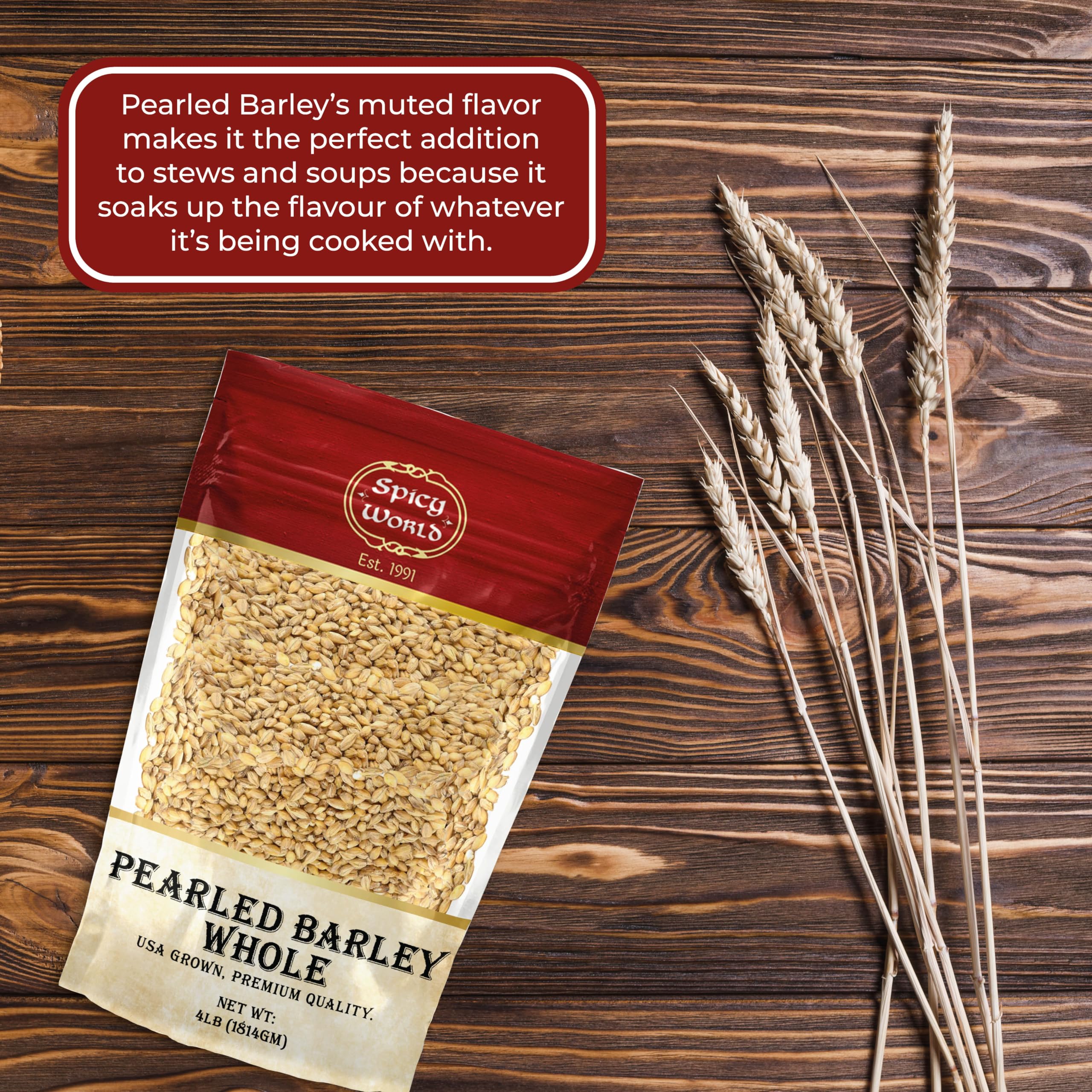 Spicy World Pearl Barley breakfast bowl idea with healthy, fiber-rich grains.