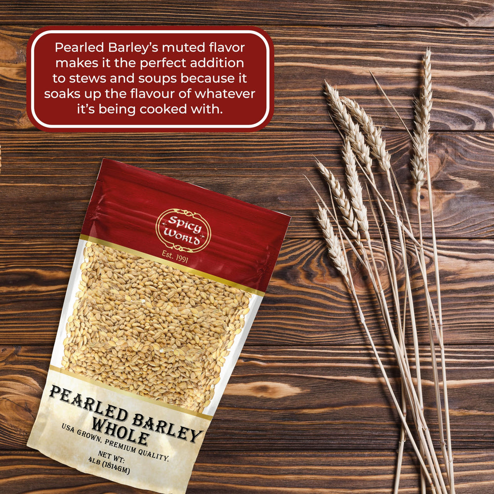 Spicy World Pearl Barley breakfast bowl idea with healthy, fiber-rich grains.