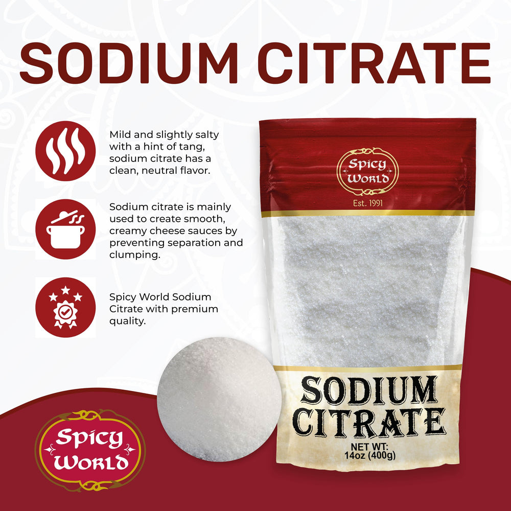 Spicy World sodium citrate pH buffer for precise spherification in gastronomy
