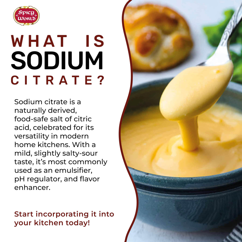 Spicy World spherification use with sodium citrate for liquid foams