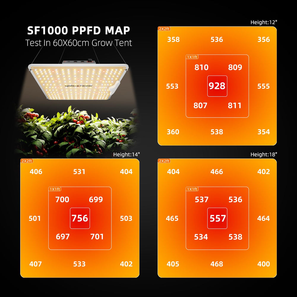 SF1000 close-up LED diodes illustrating high efficiency lighting for robust seed starting