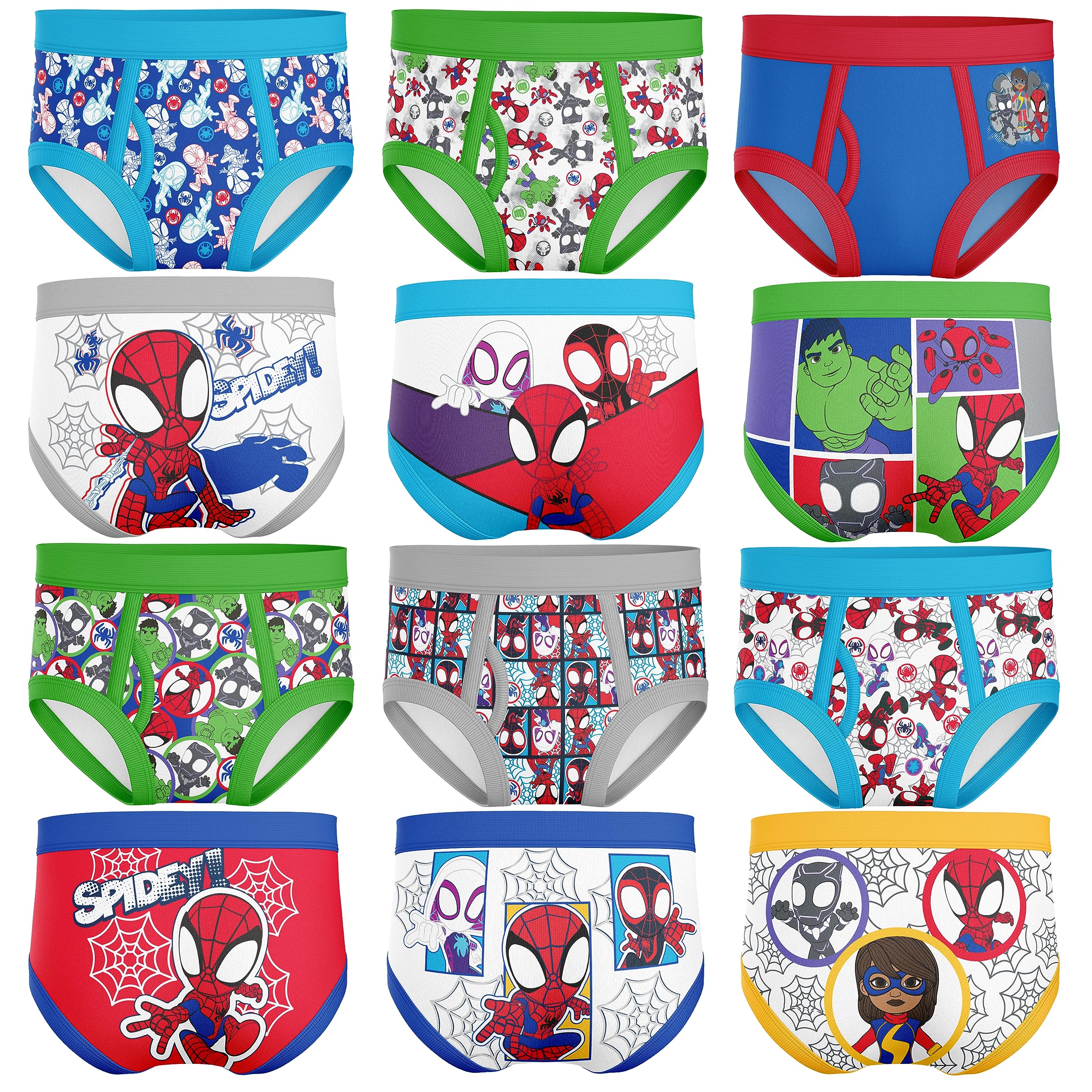 Spiderman 12-pack underwear box front, ideal for gifting and daily excitement.