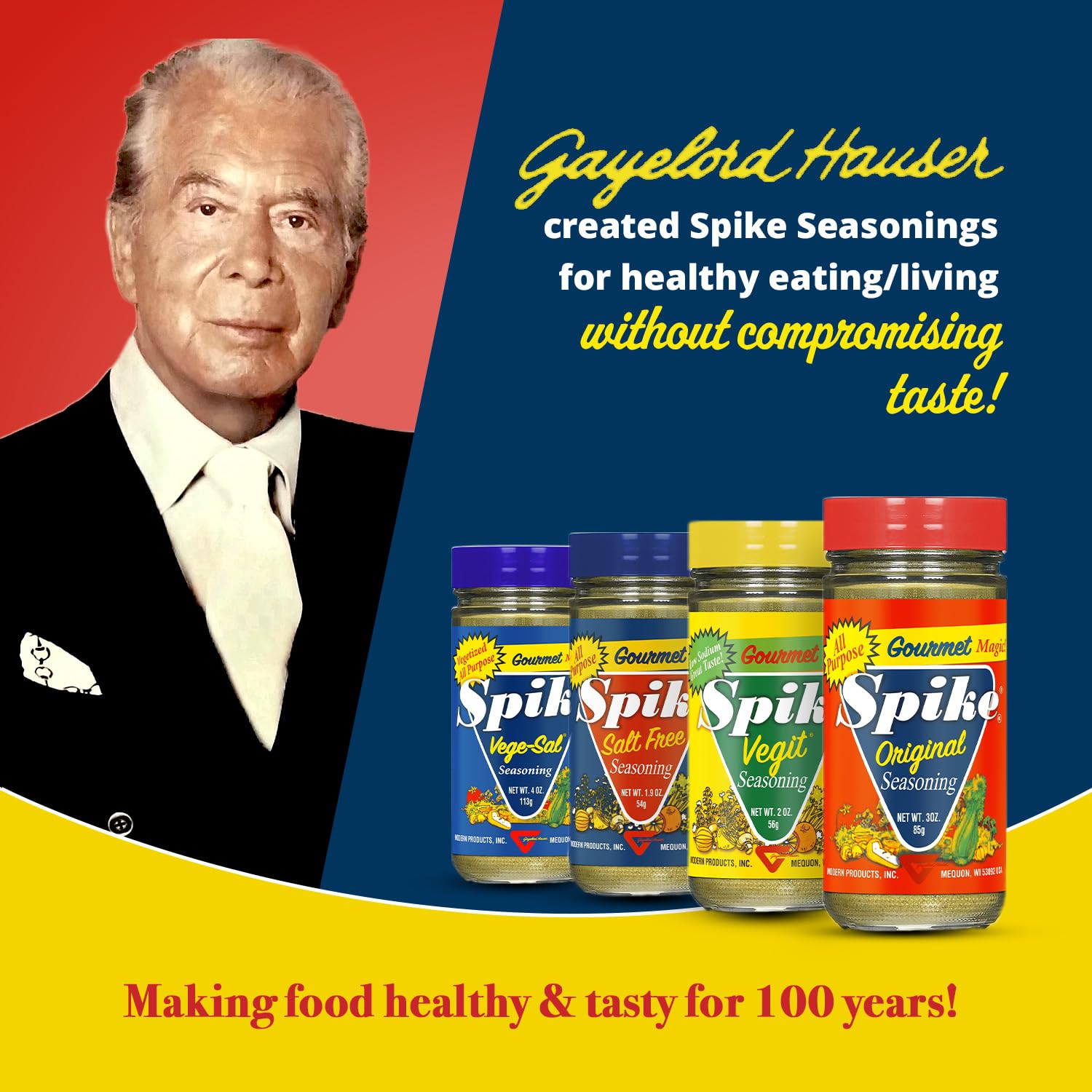 Spike Original all-purpose seasoning salt shaker on table; ideal for eggs.