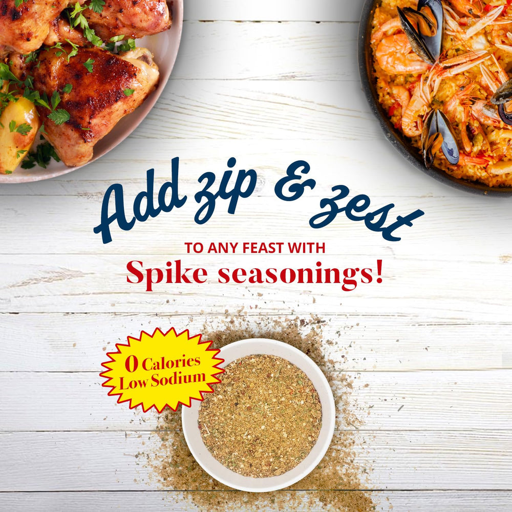 Spike Original Seasoning Salt enhances soup or stew with depth