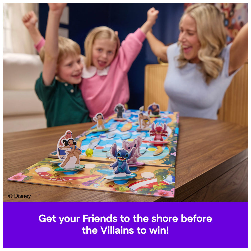 Spin Master Games Lilo Stitch Surf Showdown character stands detail for setup clarity.
