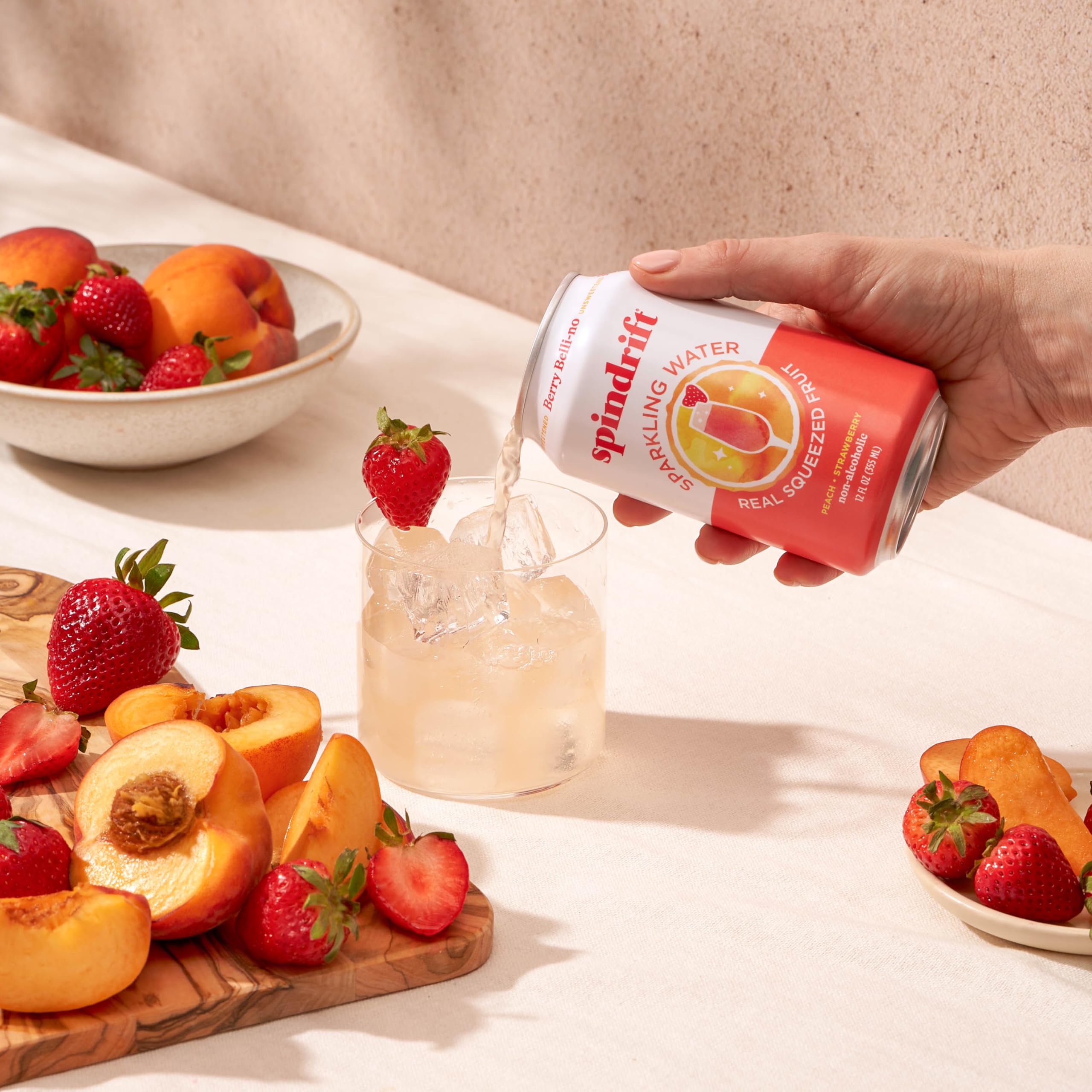 Chilled Berry Belli-no can on a table for ready-to-drink moments.