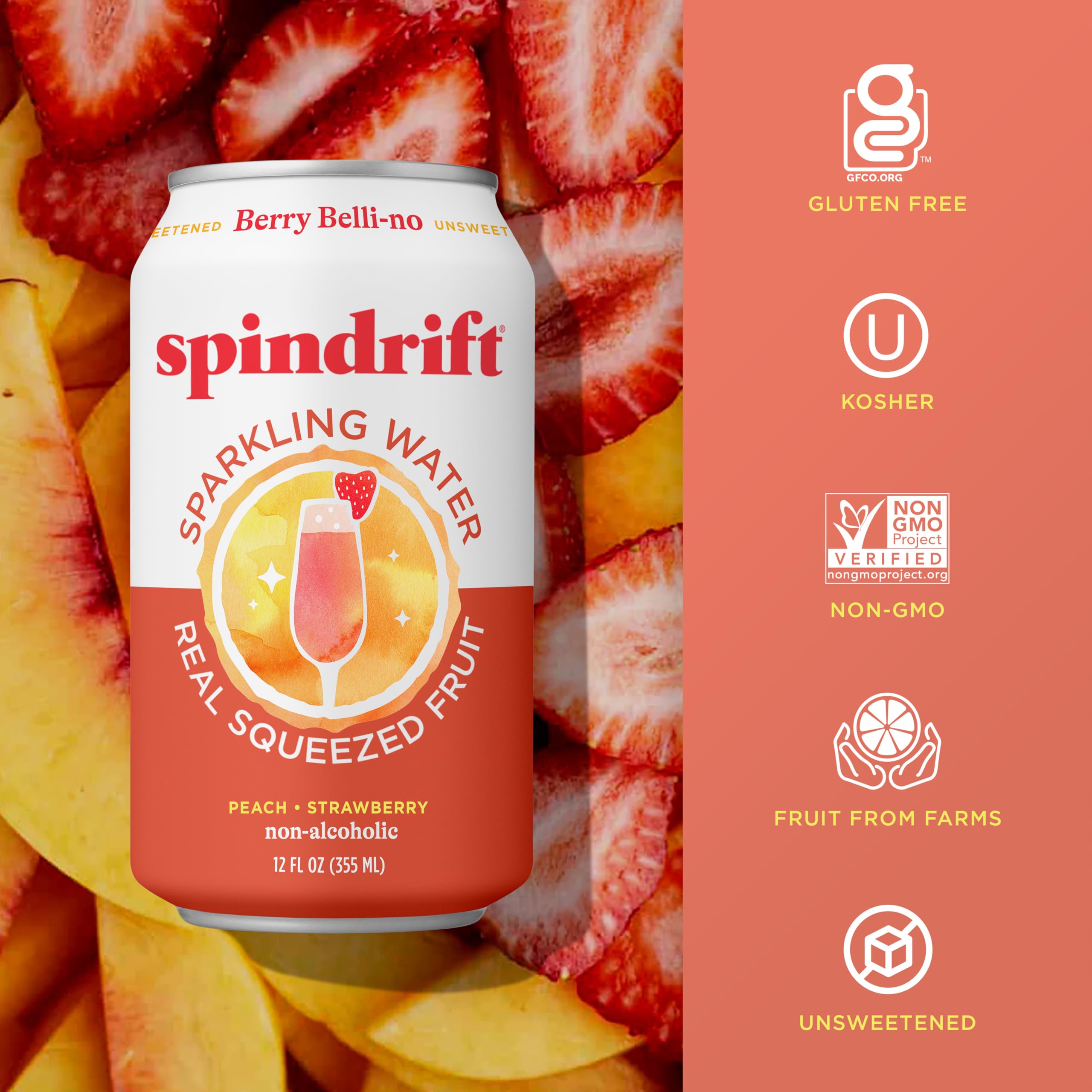 Close-up of fruit pulp highlights real squeezed fruit in Berry Belli-no.