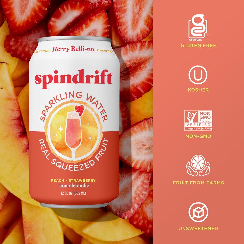 Close-up of fruit pulp highlights real squeezed fruit in Berry Belli-no.
