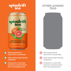 Vivid blood orange slices accent the Spindrift brew for a bright, fruit-forward aroma.