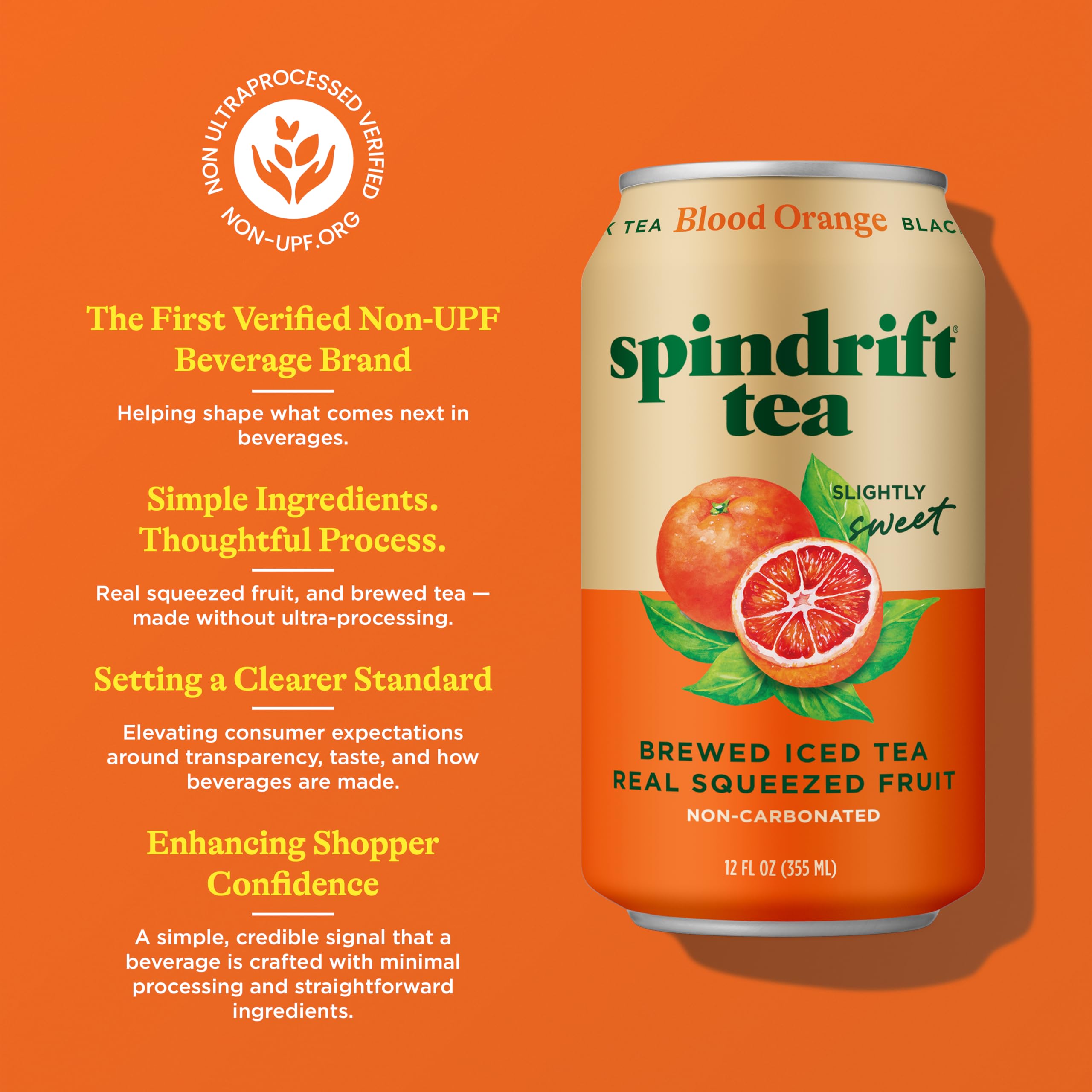 Close-up label highlighting real squeezed fruit and natural ingredients.