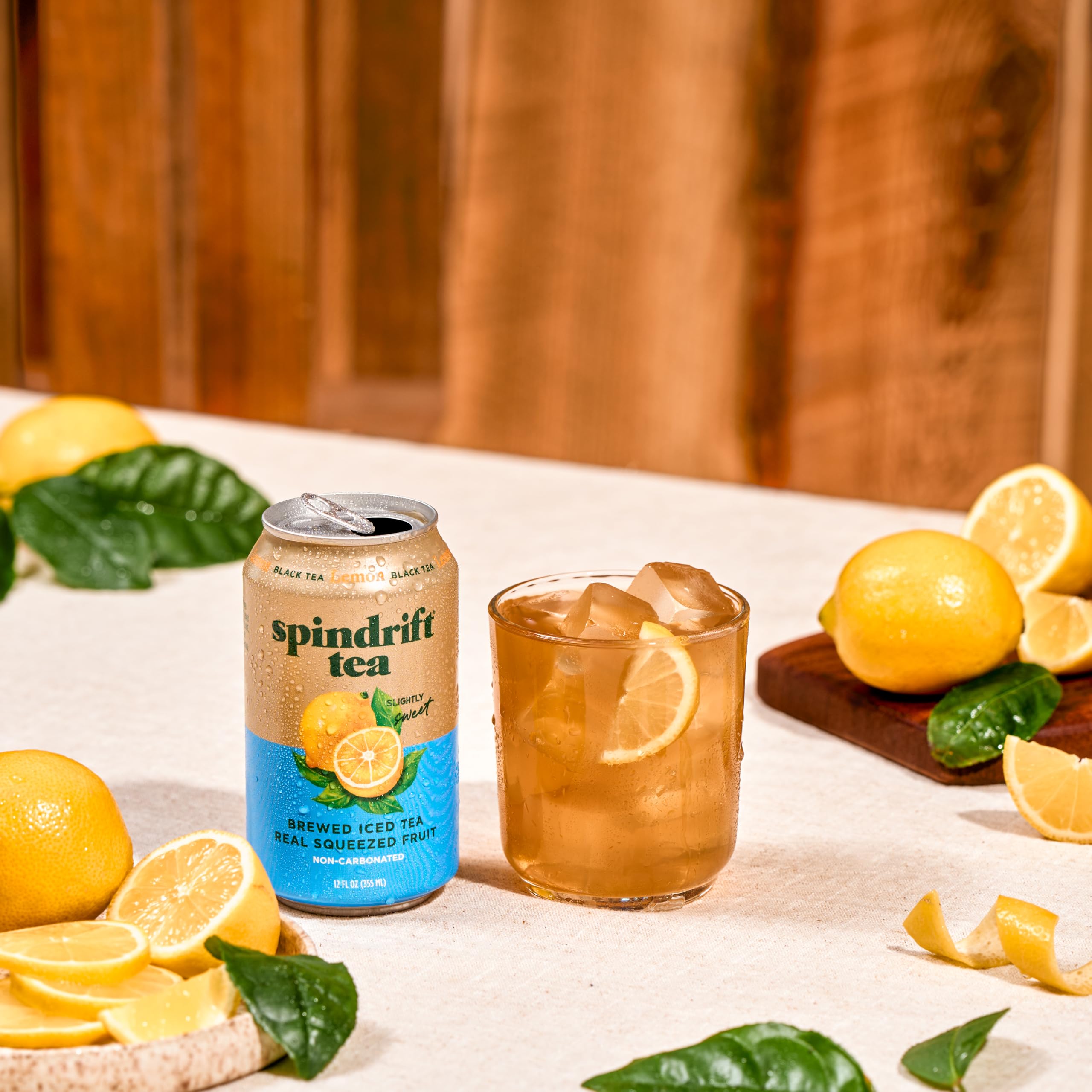Spindrift iced tea perfect for entertaining outdoors with friends
