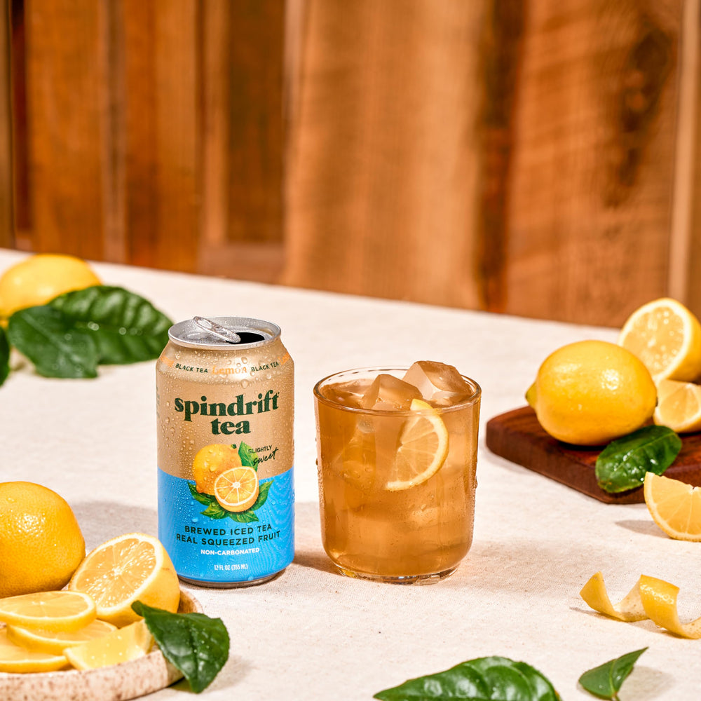 Spindrift iced tea perfect for entertaining outdoors with friends