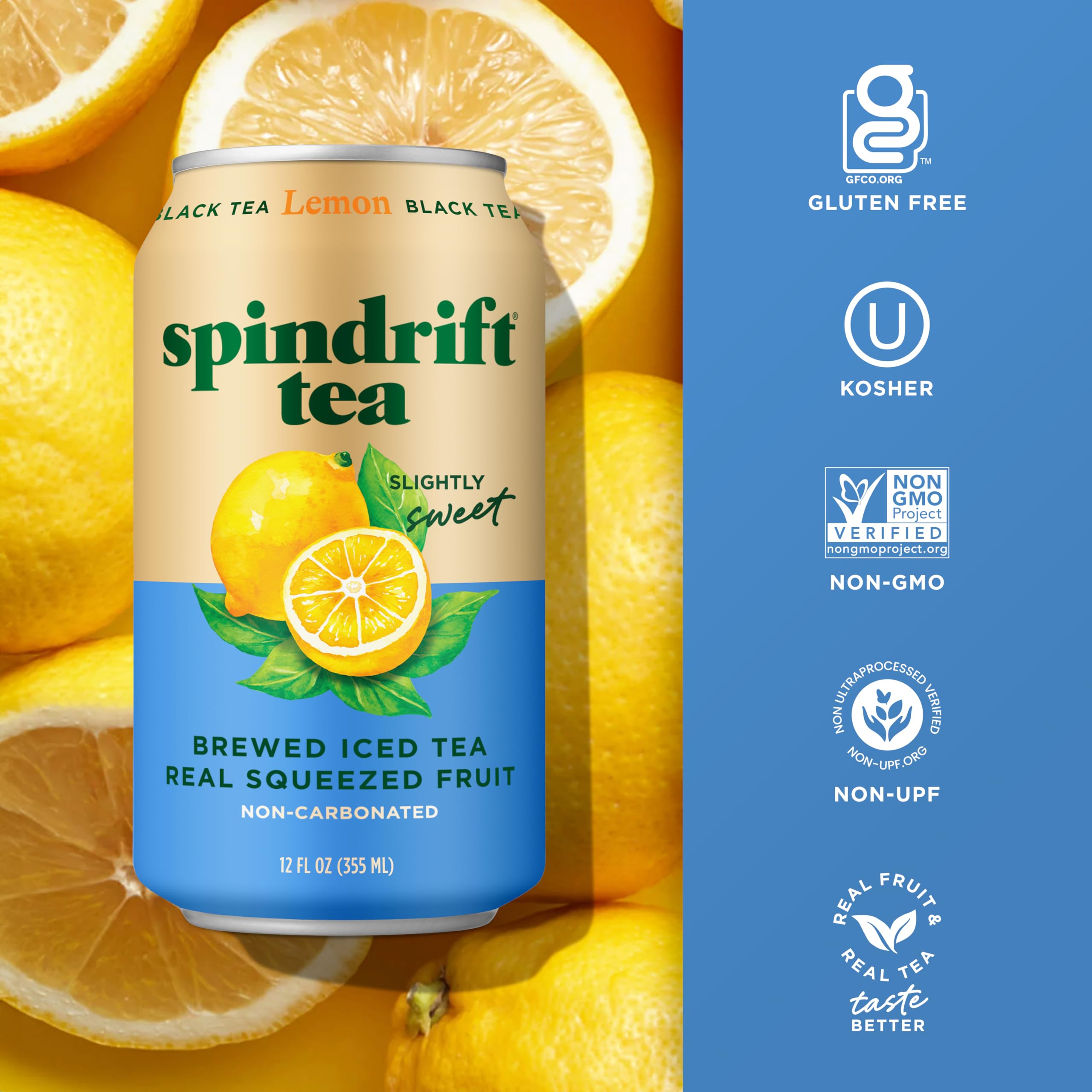 Spindrift low caffeine per can for light energy