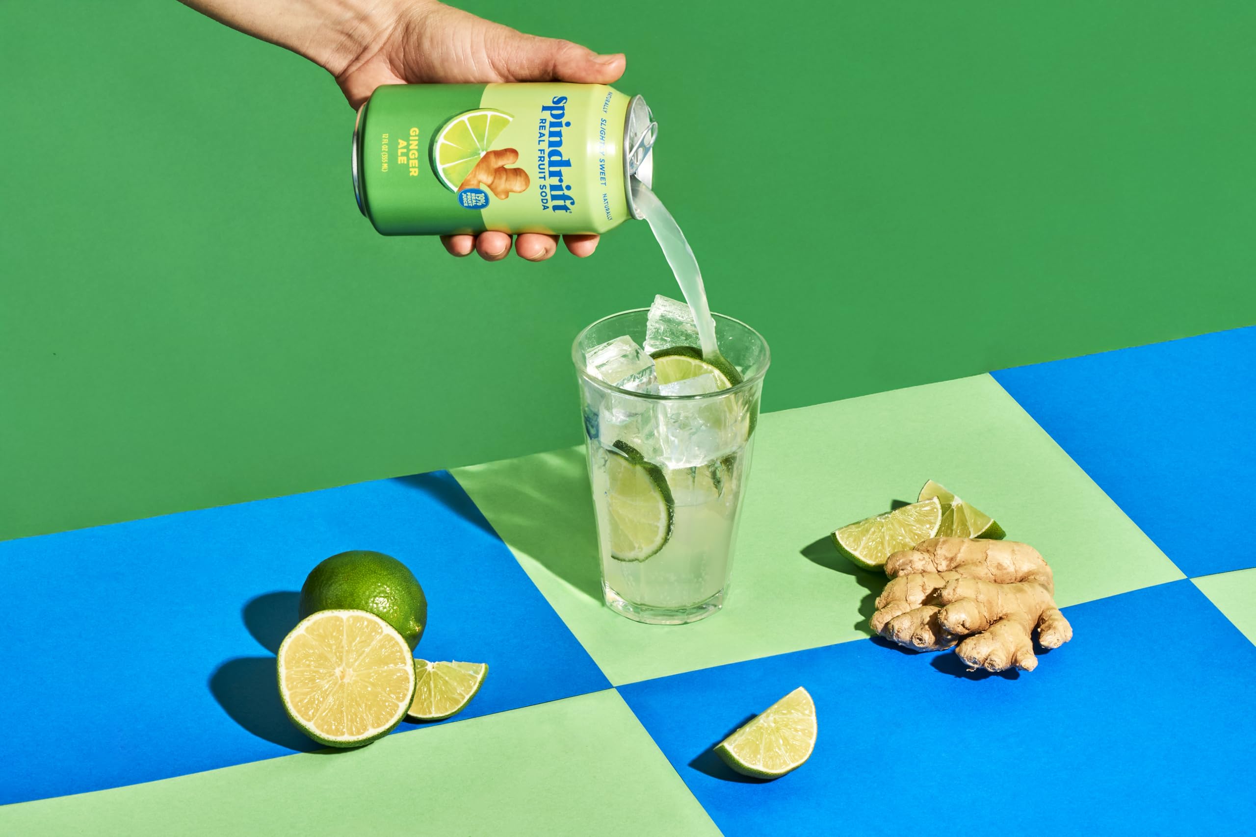 Spindrift Ginger Ale can contains 32 calories per can for mindful sipping