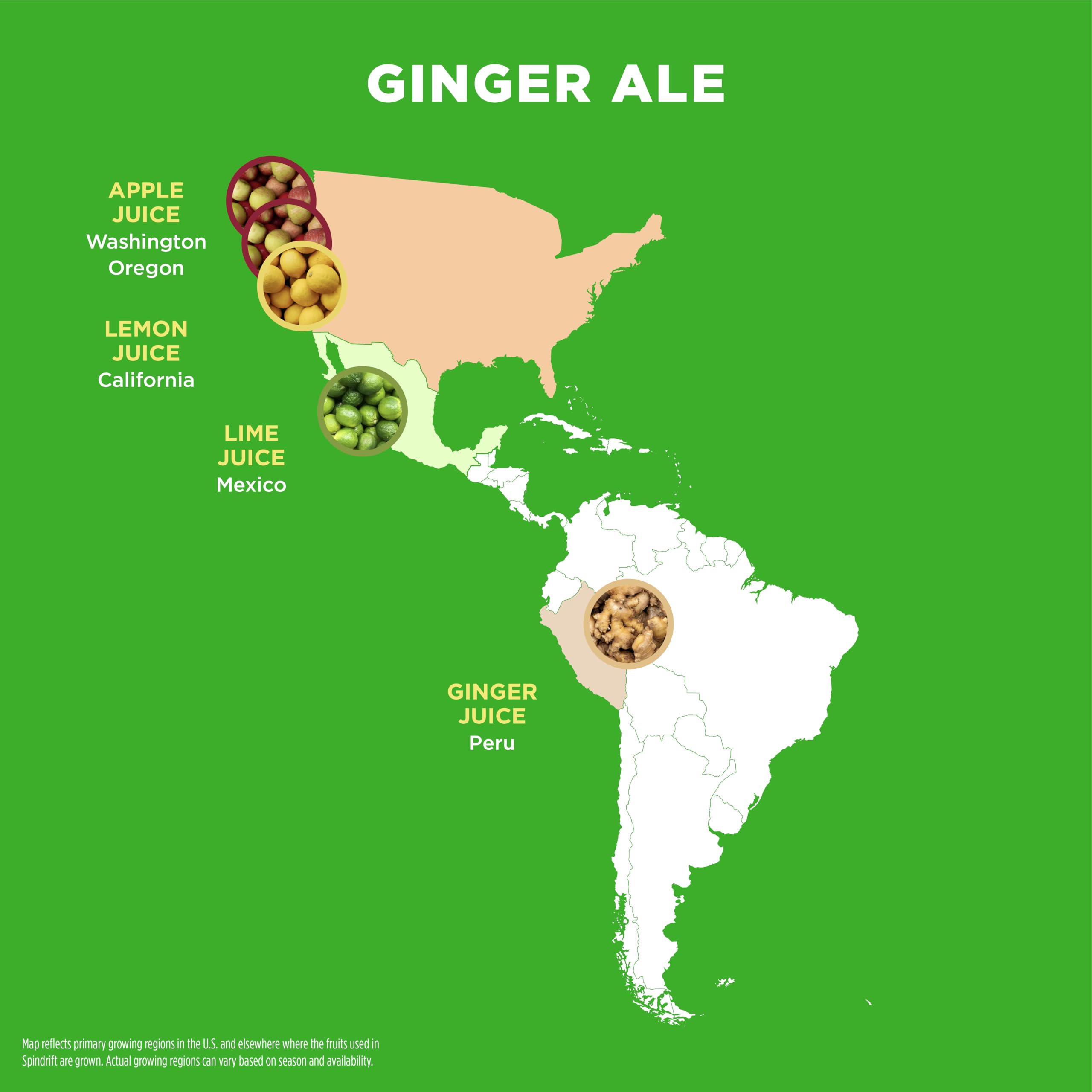 Spindrift Ginger Ale can labeled with clean ingredients and no artificial flavors