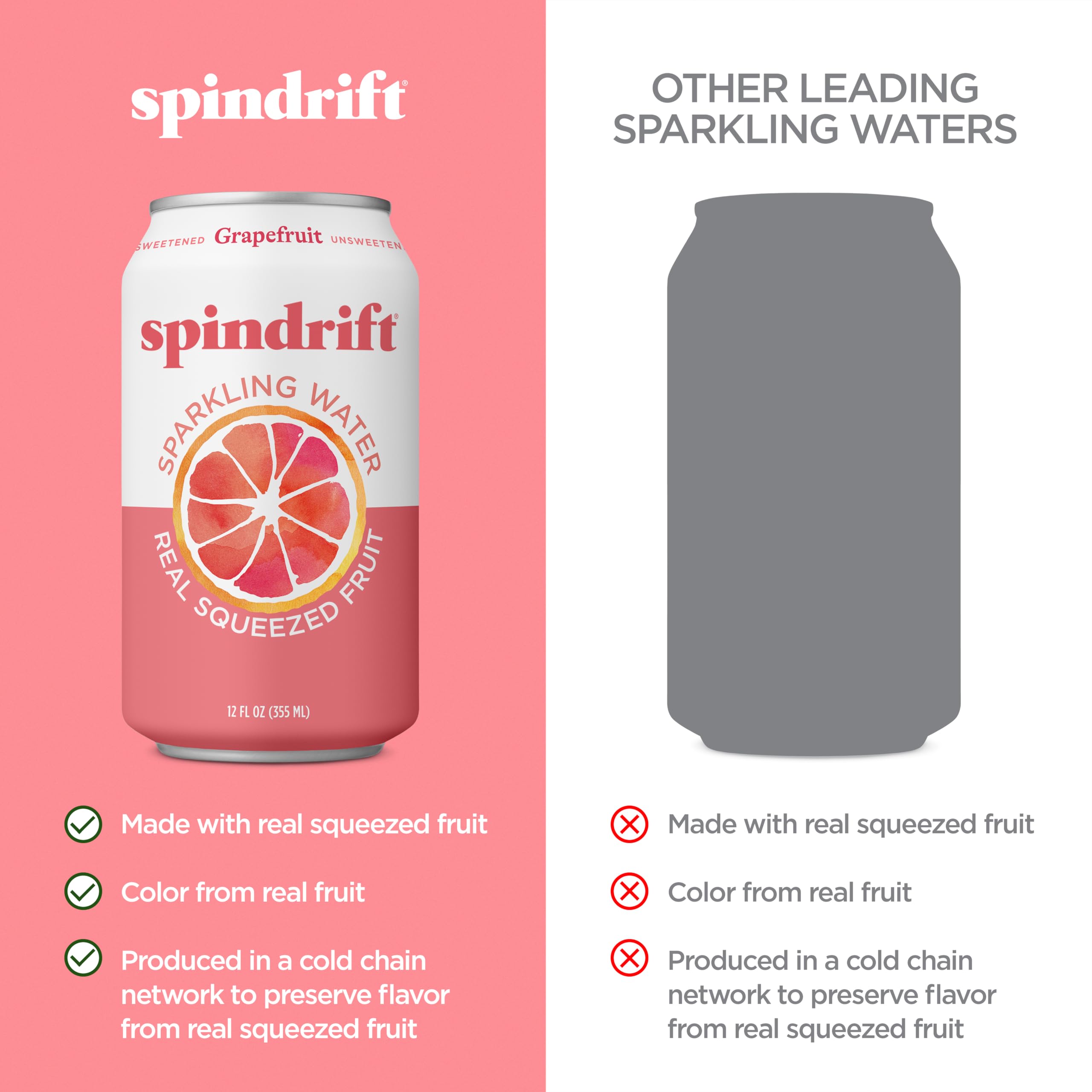 Spindrift Grapefruit pulpy texture hints at fuller flavor