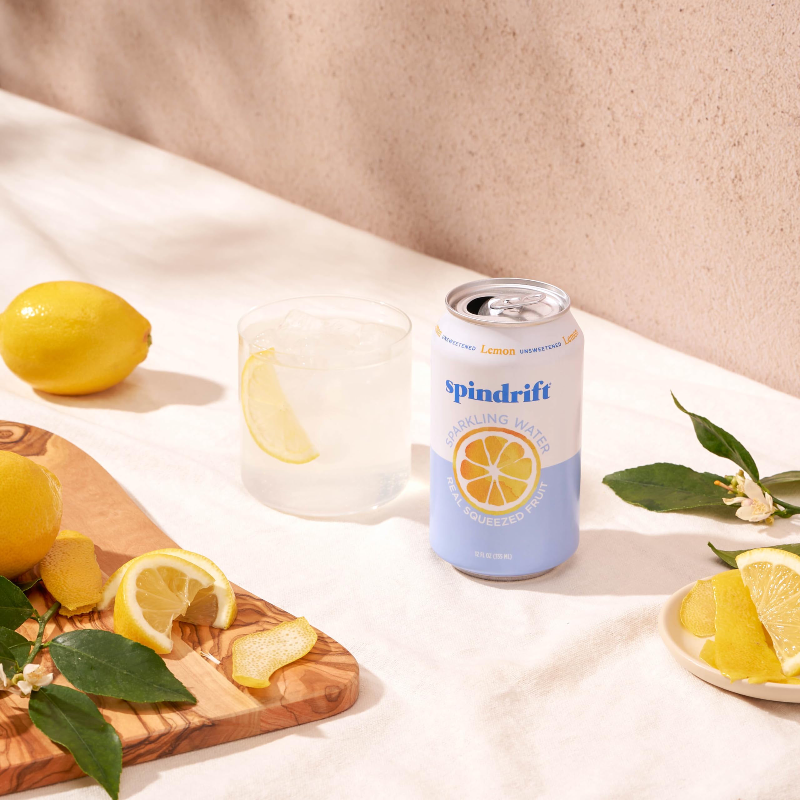 Spindrift Lemon 24-pack on display for easy grab-and-go refreshment.