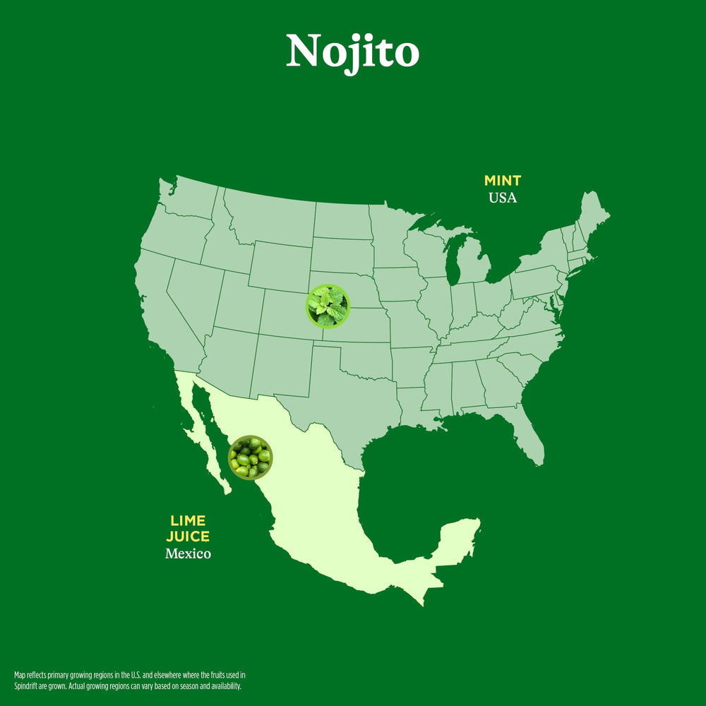 Mint leaves and bubbles on Nojito, inviting a refreshing sip.