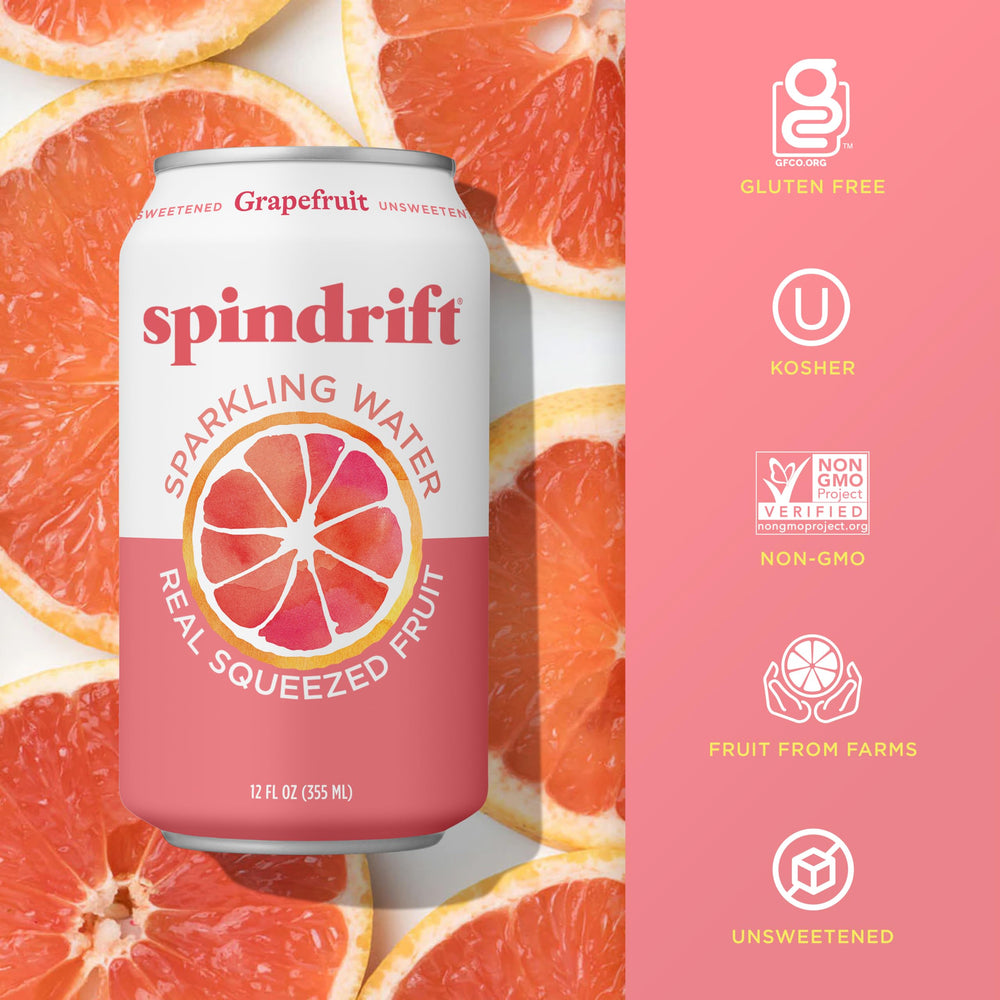 Spindrift 24-pack label, convenient for stocking up