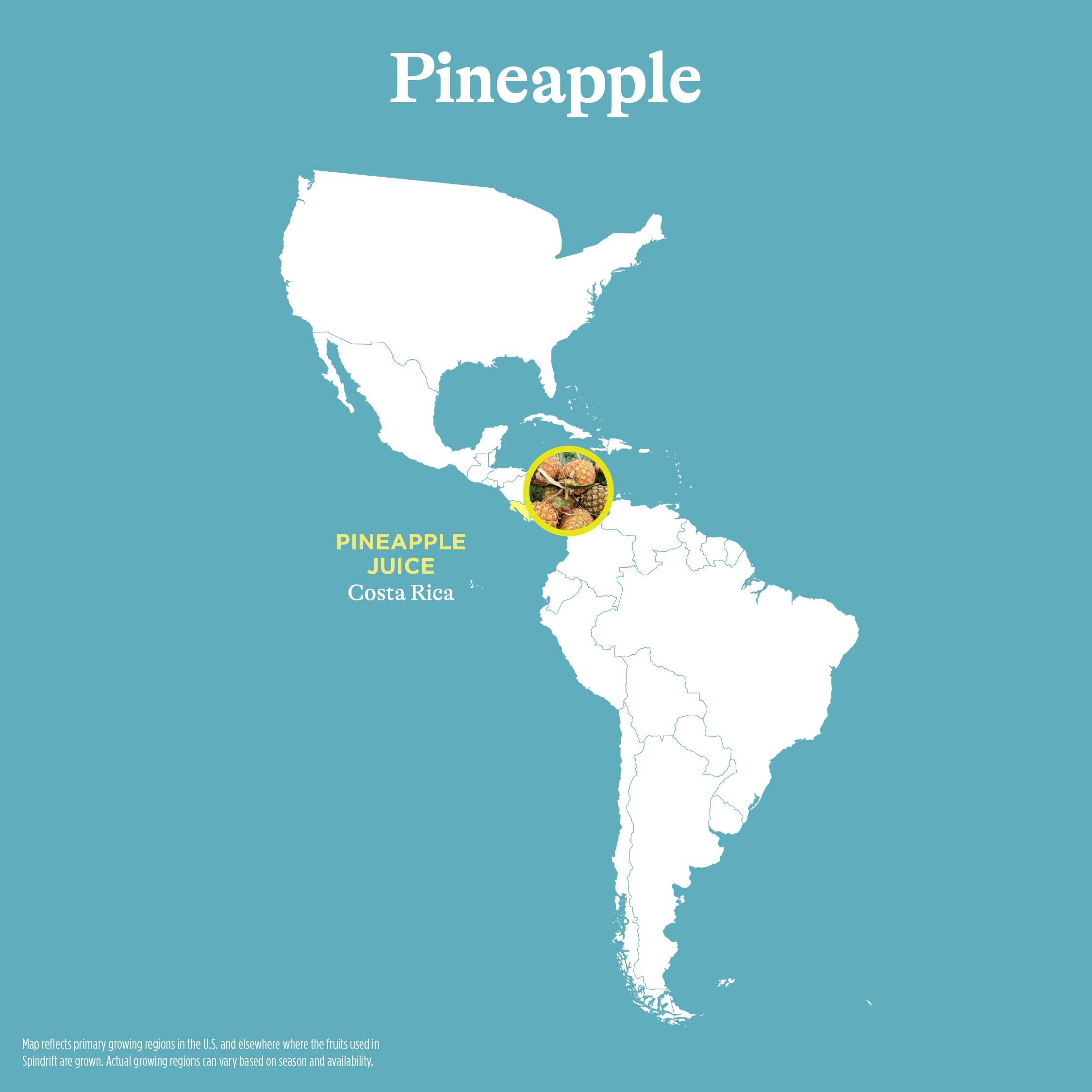 Spindrift Pineapple being poured into a glass with bright bubbles and tropical flavor.