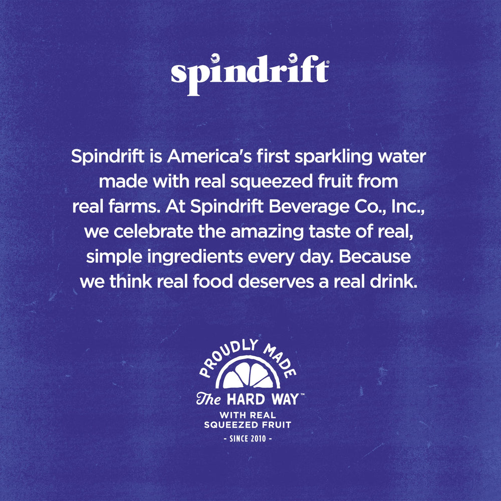 Spindrift can poured over ice, easy mixer for cocktails