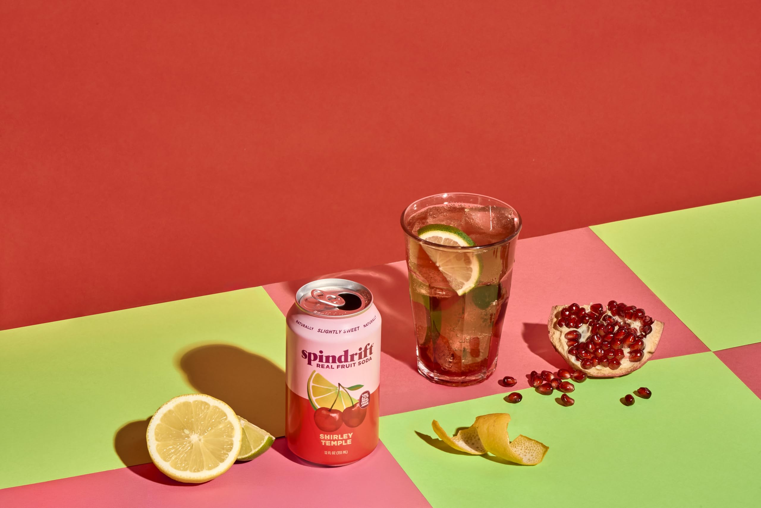 Spindrift Shirley Temple ready-to-drink photo suits picnics and casual gatherings.