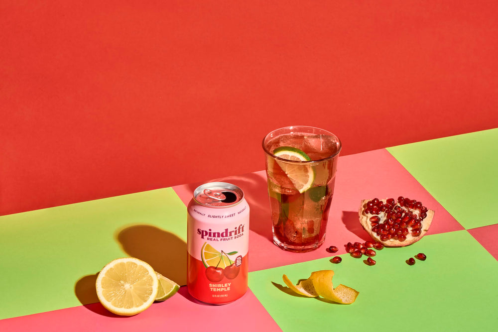 Spindrift Shirley Temple ready-to-drink photo suits picnics and casual gatherings.